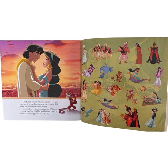 Disney Sticker Storybook Minnie Dalmatian Pluto Aladdin 40+ Stickers Lot of 4 - Picture 10 of 15